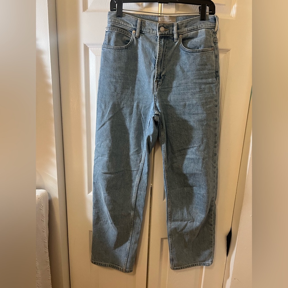 Everlane Women’s Way High Waisted Straight Leg Jean Light Wash